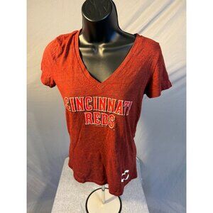 Cincinnati Reds Baseball Womens Junior‎ Fitted T-Shirt Shirt Vneck Medium M